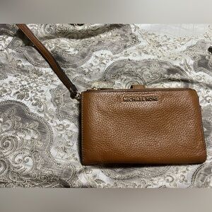 Michael Kors Tan Leather Wristlet